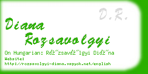 diana rozsavolgyi business card